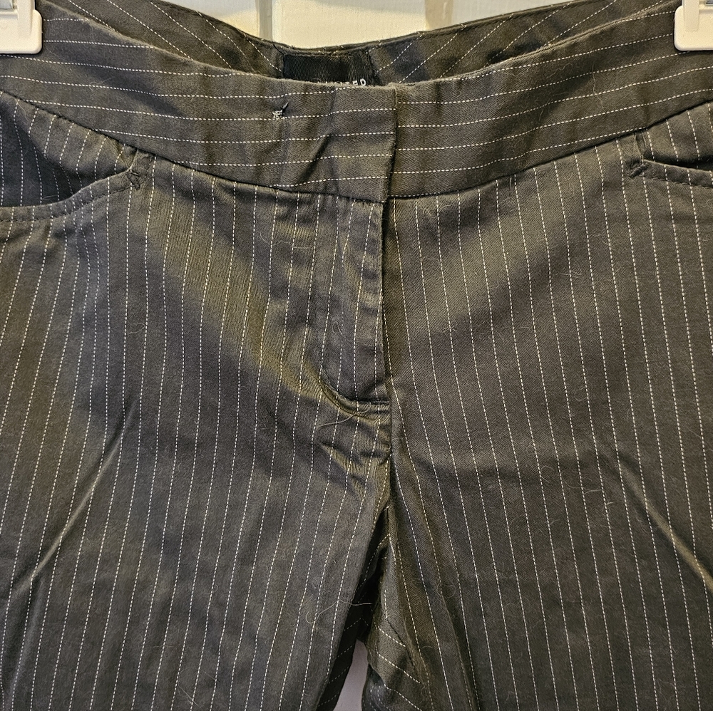 The Limited Drew Fit Grey Trousers with White Pinstripes - Size 4 - Picture 2 of 3
